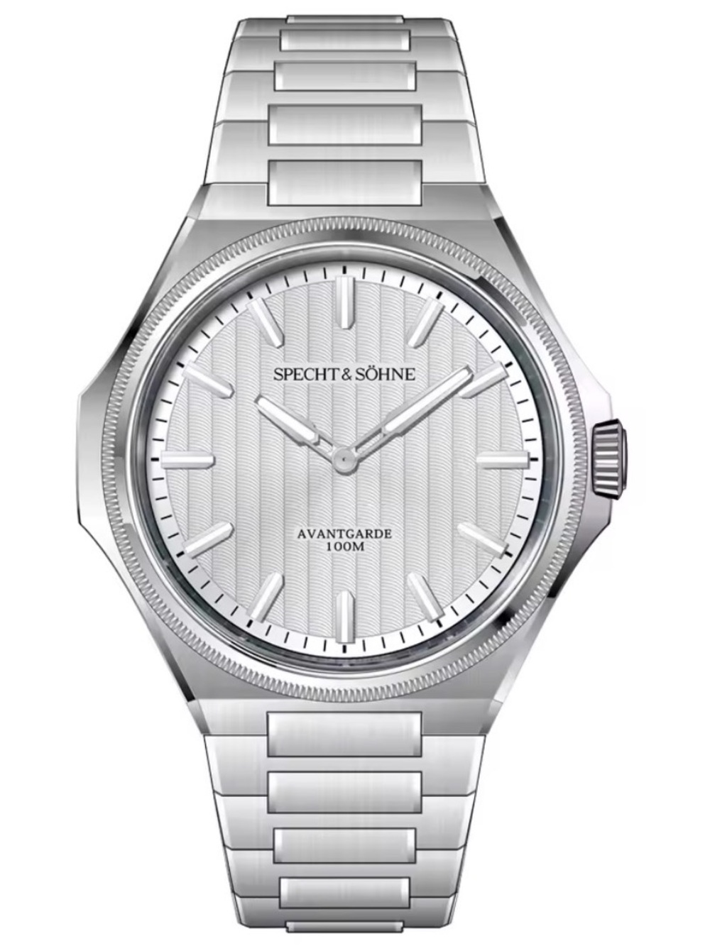 Specht & Söhne Stainless Steel Ultra Thin Integrated Bracelet Watch